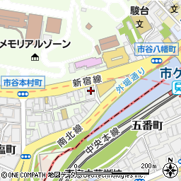 ファミリーマート市谷本村町店周辺の地図