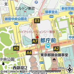 都庁前駅駐車場周辺の地図