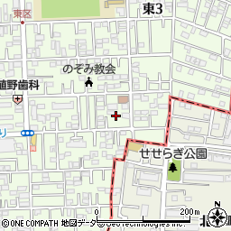 東京都国立市東3丁目18-3周辺の地図