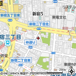 東京都新宿区新宿2丁目15-13周辺の地図