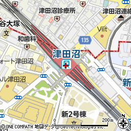 ロッテリアＪＲ津田沼ペリエ店周辺の地図