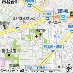 東京都新宿区舟町14周辺の地図