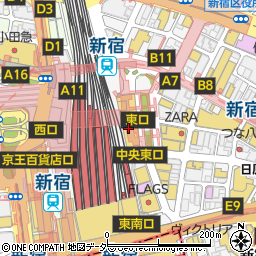 BEER＆CAFE BERG ルミネエスト新宿店周辺の地図