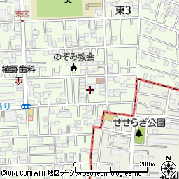 東京都国立市東3丁目18周辺の地図