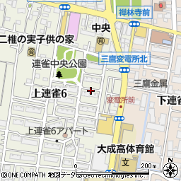 東京都三鷹市上連雀6丁目10周辺の地図