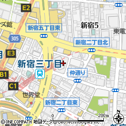 マイ・スペース　新宿３丁目ビッグスビル店周辺の地図