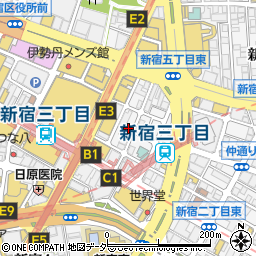 おでん屋たけし 新宿三丁目店周辺の地図