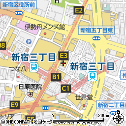 グリルド エイジング・ビーフ TOKYO 新宿三丁目店周辺の地図