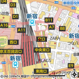 百餃苑新宿店周辺の地図