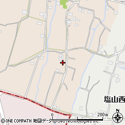 山梨県甲州市塩山下塩後1050周辺の地図