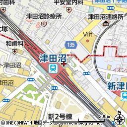 千葉銀行ＪＲ津田沼駅 ＡＴＭ周辺の地図