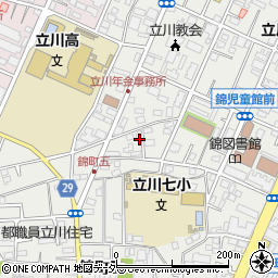 東京都立川市錦町5丁目4周辺の地図