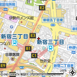 カラオケ747 新宿三丁目店 H&M新宿裏すぐ周辺の地図