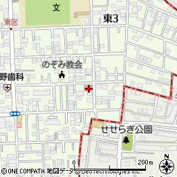 東京都国立市東3丁目18-32周辺の地図