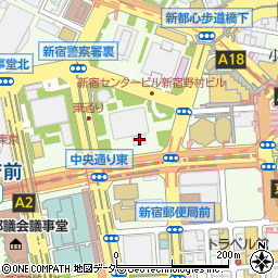 新宿センタービル内郵便局周辺の地図