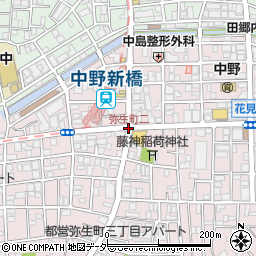 弥生町二周辺の地図