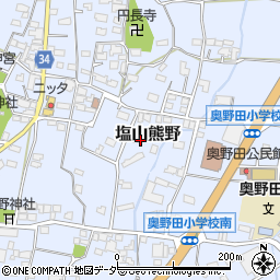 山梨県甲州市塩山熊野1122周辺の地図