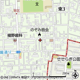 東京都国立市東3丁目18-16周辺の地図