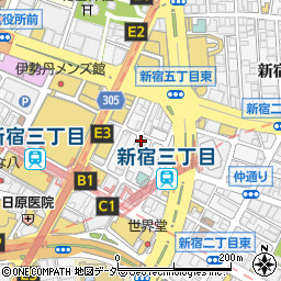 おでんと地酒 酒場845 新宿三丁目店周辺の地図