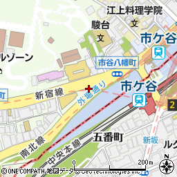 牛込警察署八幡前交番周辺の地図