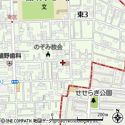 東京都国立市東3丁目18-21周辺の地図