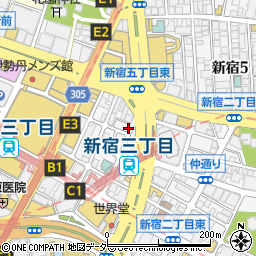 東京都新宿区新宿3丁目11-14周辺の地図
