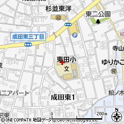 杉並区立　東田学童クラブ周辺の地図