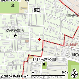 東京都国立市東3丁目19-12周辺の地図