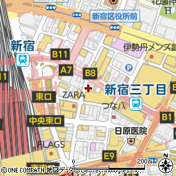パスタ ママ mama 新宿店周辺の地図