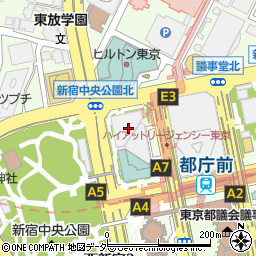 新宿第一生命ビル内郵便局周辺の地図