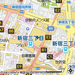 魯山新宿店周辺の地図
