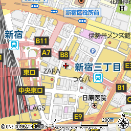 リーバイスストア新宿店周辺の地図