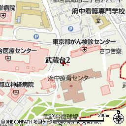 東京都府中市武蔵台周辺の地図