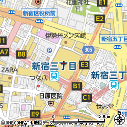 マックスマーラ伊勢丹新宿店周辺の地図