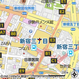バーバリー新宿伊勢丹ウィメンズ周辺の地図