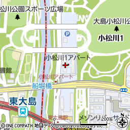 都営小松川一丁目アパート周辺の地図