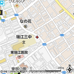 下鎌田へび土手公園トイレ周辺の地図