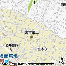 船橋市立　宮本第二保育園周辺の地図