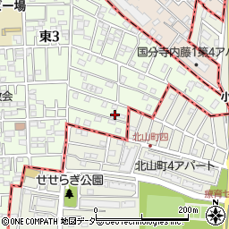 東京都国立市東3丁目21-2周辺の地図