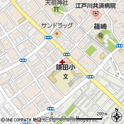 江戸川南篠崎二郵便局周辺の地図