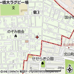 東京都国立市東3丁目14-12周辺の地図