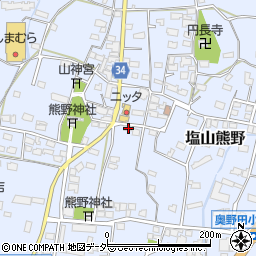 山梨県甲州市塩山熊野1182周辺の地図