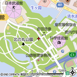 〒102-0091 東京都千代田区北の丸公園の地図