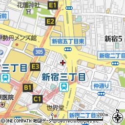 CONA 新宿三丁目店周辺の地図