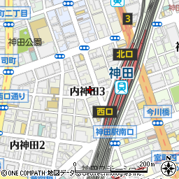 東京都千代田区内神田3丁目14周辺の地図