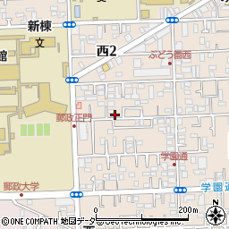 東京都国立市西2丁目周辺の地図