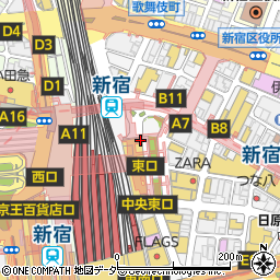 馬馬虎虎 マーマーフーフー ルミネエスト新宿店周辺の地図