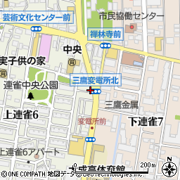 東京都三鷹市上連雀6丁目2-3周辺の地図