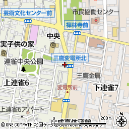 東京都三鷹市上連雀6丁目2-4周辺の地図