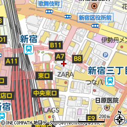 KICHIRI MOLLIS 新宿通り周辺の地図